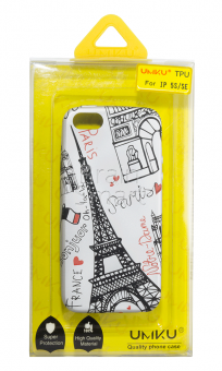 Накладка силиконовая Umku iPhone 5/5S/SE Париж (2) - фото, изображение, картинка