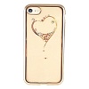 Накладка силикон Girlscase (Kingxbar) Starry Sky-Heart Swarovski iPhone 7/8/SE Золотой2 - фото, изображение, картинка