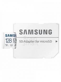 MicroSD 128GB Samsung Class 10 Evo Plus U3 (130 Mb/s) MC128KA + SD адаптер - фото, изображение, картинка