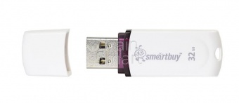 USB 2.0 Флеш-накопитель 16GB SmartBuy Paean Белый - фото, изображение, картинка