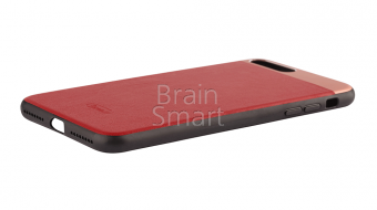 Накладка силиконовая Oucase Supremacy leather Series iPhone 7 Plus/8 Plus Красный - фото, изображение, картинка