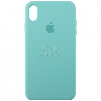 Накладка Silicone Case Original iPhone XS Max (44) Синий-Морской - фото, изображение, картинка