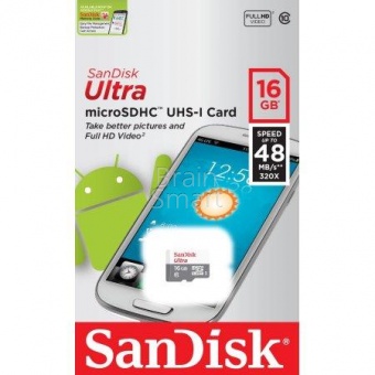 SDHC 16GB SanDisk Class 10 Ultra UHS-I (48 Mb/s) - фото, изображение, картинка