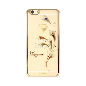 Накладка пластик Kingxbar Foliflora Series- Elegant Swarovski iPhone 6 Plus Золотой - фото, изображение, картинка