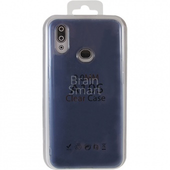 Накладка силиконовая Clear Case Samsung A107 (A10S 2020) Прозрачно-синий - фото, изображение, картинка