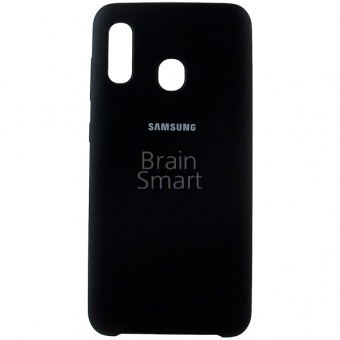 Накладка Silicone Case Samsung A205 (A20 2019) (18) Чёрный - фото, изображение, картинка