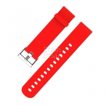 Ремешок силиконовый MiJobs для Xiaomi Bip, Haylou LS01/02 (20мм) Красный - фото, изображение, картинка