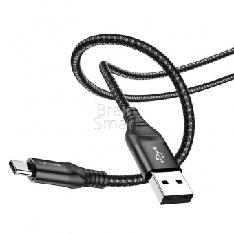 USB кабель Type-C Borofone BX56 Delightful (1м) Синий/Черный - фото, изображение, картинка