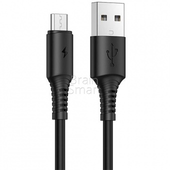 USB кабель Micro Borofone BX47 Coolway (1м) Черный - фото, изображение, картинка
