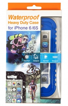 Чехол водонепроницаемый (IP-68) iPhone 6/6S Синий - фото, изображение, картинка