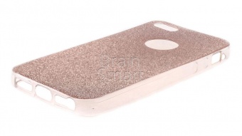 Накладка силиконовая Песок 3D iPhone 5/5S/SE Золотой - фото, изображение, картинка