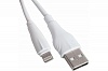 USB кабель Lightning Borofone BX18 2.4A (1м) Белый* - фото, изображение, картинка