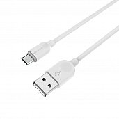 USB кабель Micro Borofone BX14 2,4A (1м) Белый* - фото, изображение, картинка