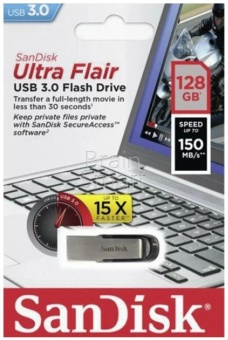 USB 3.0 Флеш-накопитель 128GB Sandisk Ultra Flair Черный* - фото, изображение, картинка