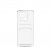 Накладка силиконовая с карманом Xiaomi Redmi 10C/Poco C40 Прозрачно-Черный* - фото, изображение, картинка