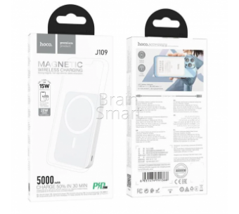 Внешний аккумулятор Hoco J109 5000 mAh (MagSafe/PD20W) Белый* - фото, изображение, картинка
