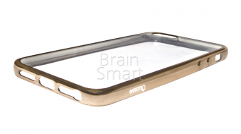 Накладка силиконовая Oucase Plating Series iPhone 5/5S/SE с окантовкой Золотой - фото, изображение, картинка