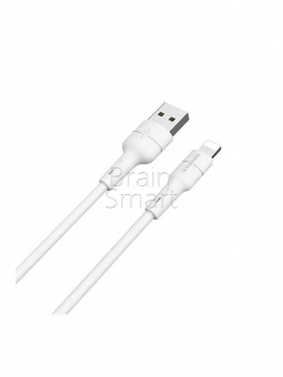 USB кабель Lightning Borofone BX30 Silicone 2,4A (1м) Белый* - фото, изображение, картинка