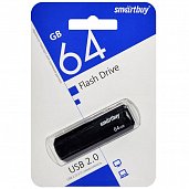USB 2.0 Флеш-накопитель 64GB SmartBuy Clue Черный* - фото, изображение, картинка