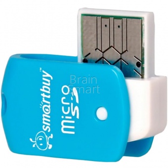USB-картридер SmartBuy 706 (microSD) Голубой - фото, изображение, картинка