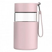 Термобутылка для воды Xiaomi Fun Home Lightweight Glass 350ml Розовый - фото, изображение, картинка