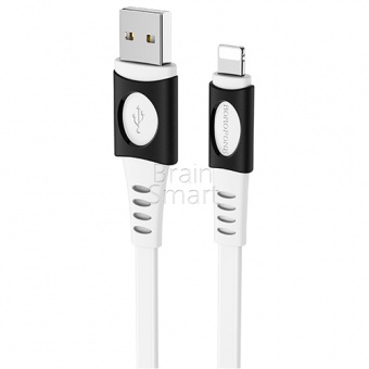 USB кабель Lightning Borofone BX35 Carib (1м) Белый - фото, изображение, картинка