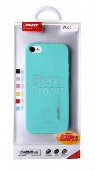 Накладка силиконовая SMTT Simeitu Soft touch iPhone 5/5S/SE Мятный - фото, изображение, картинка