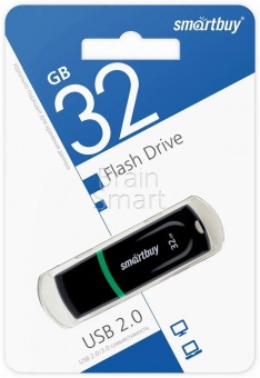 USB 2.0 Флеш-накопитель 32GB SmartBuy Paean Черный* - фото, изображение, картинка