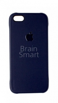 Накладка пластиковая Back Cover под кожу iPhone 5/5S/SE Синий - фото, изображение, картинка