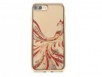 Накладка силикон Girlscase (Kingxbar) Flying Series Swarovski iPhone 7 Plus Золотой1
