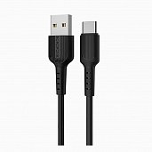 USB кабель Type-C Borofone BX16 3,0A (1м) Черный* - фото, изображение, картинка