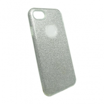 Накладка силиконовая Shine Блестящая iPhone 7/8 Серебристый - фото, изображение, картинка
