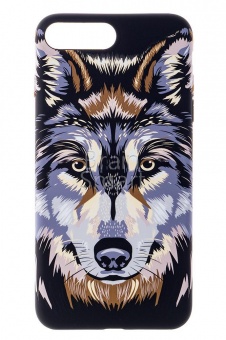 Накладка силиконовая Umku iPhone 7 Plus/8 Plus Волк (А1) - фото, изображение, картинка
