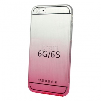 Накладка силиконовая с отливом iPhone 6 Розовый - фото, изображение, картинка