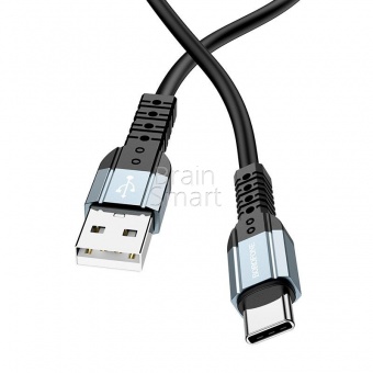 USB кабель Type-C Borofone BX64 Silicone 3,0A (1м) Черный* - фото, изображение, картинка