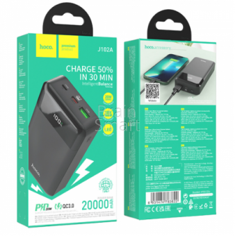 Внешний аккумулятор Hoco J102A 20000 mAh (18W/PD20W/QC 3.0) Черный* - фото, изображение, картинка