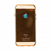 Накладка силиконовая Sparkle Glossy хромированный iPhone 6 Золотой