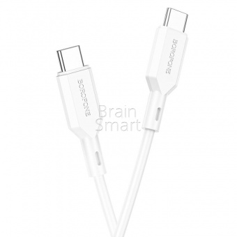 Кабель USB-C to USB-C Borofone BX70 60W/3.0A (1м) Белый* - фото, изображение, картинка