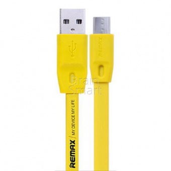 USB кабель Micro Remax Full Speed (1.5м) Желтый - фото, изображение, картинка