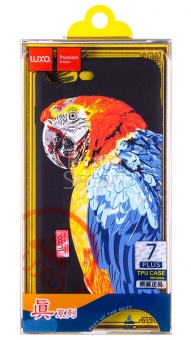 Накладка силиконовая Luxo фосфорная iPhone 7 Plus/8 Plus Попугай D13 - фото, изображение, картинка