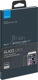 Защитное стекло Deppa и рамка для легкой установки iPhone 6 Plus (0.2мм) 61955 Прозрачный - фото, изображение, картинка