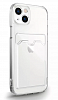 Накладка силиконовая с карманом iPhone 14 Прозрачный* - фото, изображение, картинка