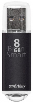 USB 2.0 Флеш-накопитель 8GB SmartBuy V-Cut Черный* - фото, изображение, картинка