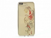 Накладка силикон Girlscase (Kingxbar) Phoenix Series Жар птица Swarovski iPhone 7+/8+ Золотой1