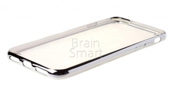 Накладка силиконовая UMi с окантовкой iPhone 7/8 Серебряный - фото, изображение, картинка