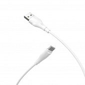 USB кабель Type-C Borofone BX18 3,0A (1м) Белый* - фото, изображение, картинка
