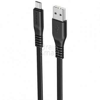 USB кабель Micro Borofone BX23 Wide Power (1м) Черный - фото, изображение, картинка