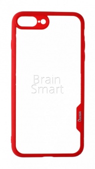 Накладка силиконовая Oucase Pretty Series iPhone 7 Plus/8 Plus Красный/Прозрачный - фото, изображение, картинка