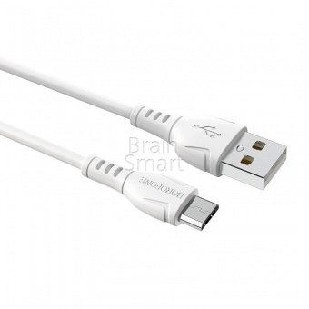 USB кабель Micro Borofone BX51 2,4A (1м) Белый* - фото, изображение, картинка