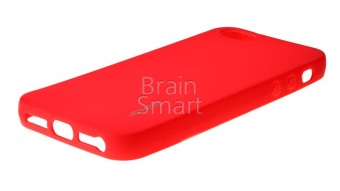 Накладка силиконовая SMTT Simeitu Soft touch iPhone 5/5S/SE Красный - фото, изображение, картинка